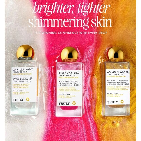 TRULY - NWT Golden Glaze Luxury Body Oil. Scented w/Clove, Orange, & Vanilla - Picture 11 of 16